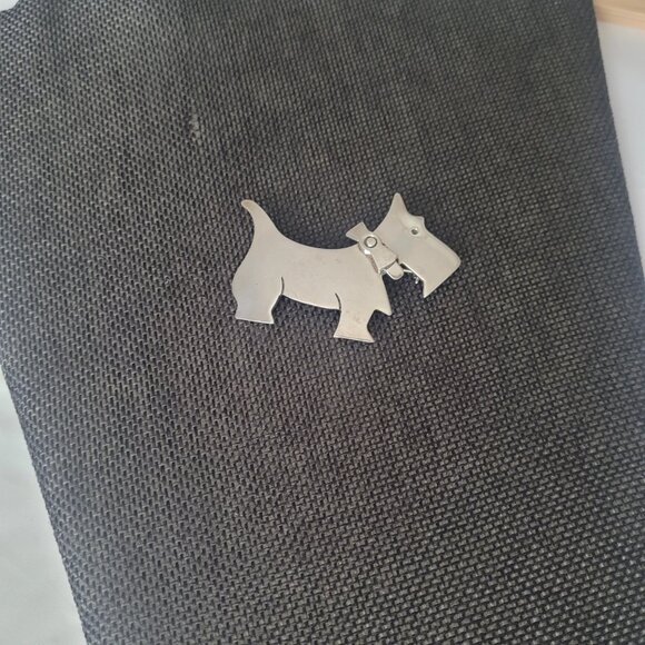 Scottie Terrier Dog Pin Sterling Silver Vintage Taxco Dog Lover Brooch - Picture 13 of 15